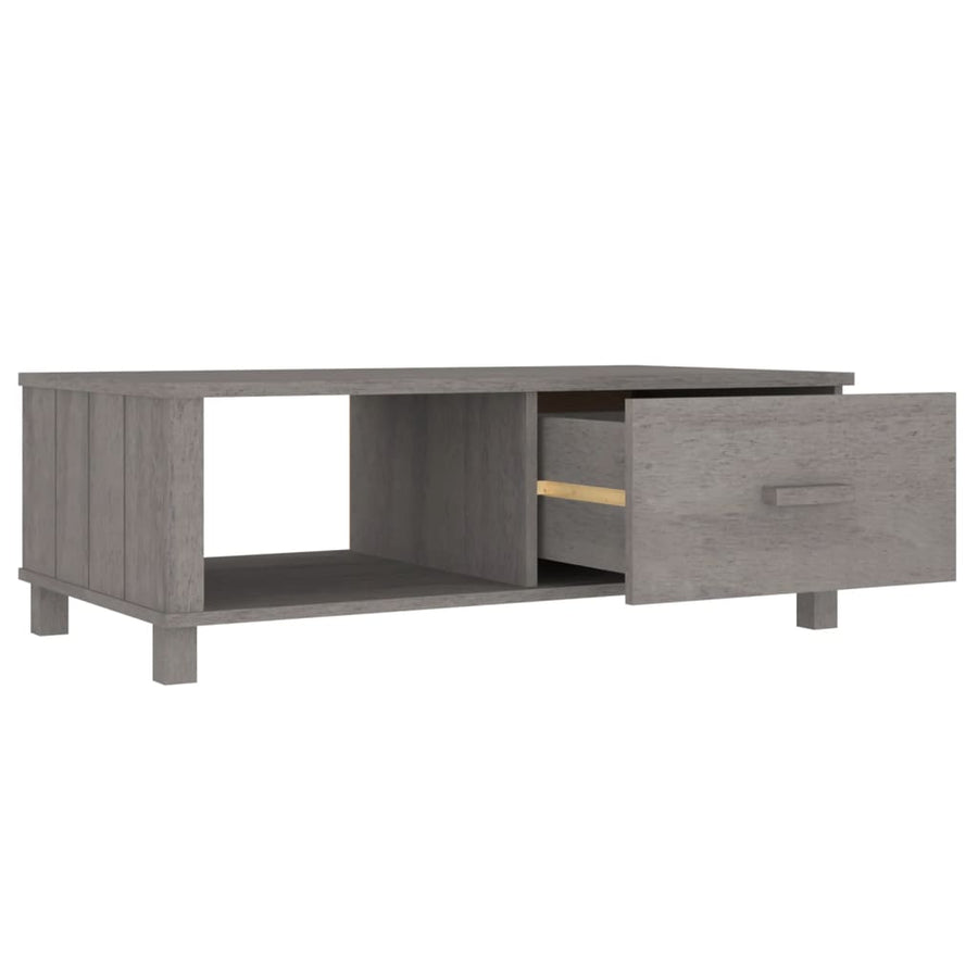 Salontafel Hamar 00X55X35 Cm Massief Grenenhout Lichtgrijs