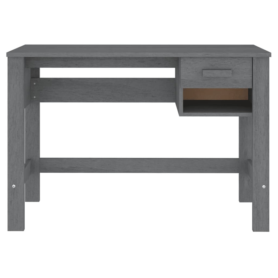 Bureau HAMAR 110x40x75 cm massief grenenhout donkergrijs Donkergrijs