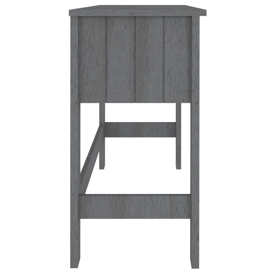 Bureau HAMAR 110x40x75 cm massief grenenhout donkergrijs Donkergrijs