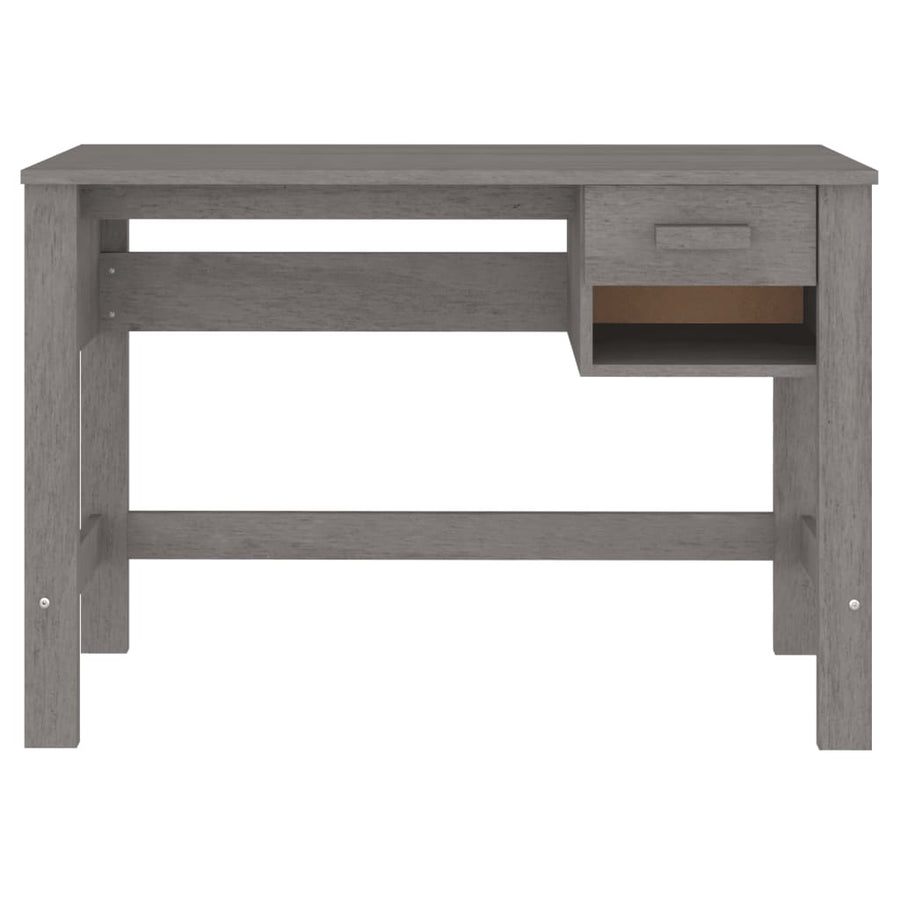Bureau Hamar 110X40X75 Cm Massief Grenenhout Lichtgrijs