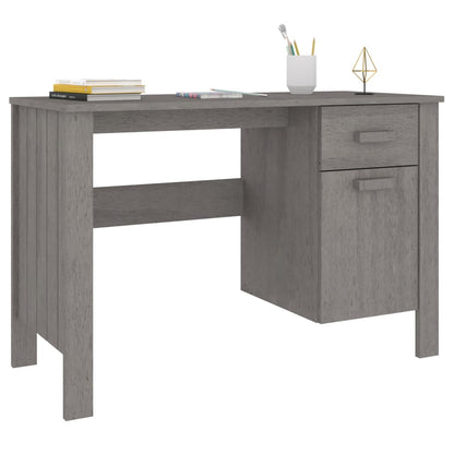 Bureau Hamar 113X50X75 Cm Massief Grenenhout Lichtgrijs