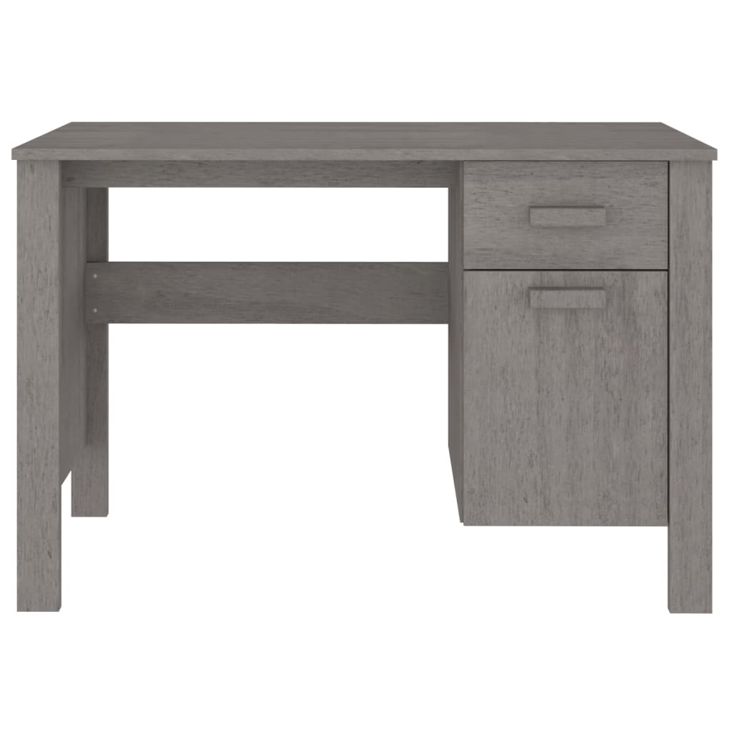 Bureau Hamar 113X50X75 Cm Massief Grenenhout Lichtgrijs