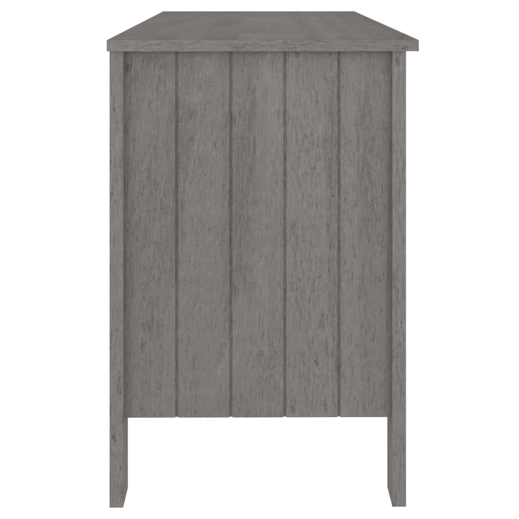 Bureau Hamar 113X50X75 Cm Massief Grenenhout Lichtgrijs