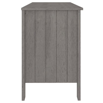Bureau Hamar 113X50X75 Cm Massief Grenenhout Lichtgrijs