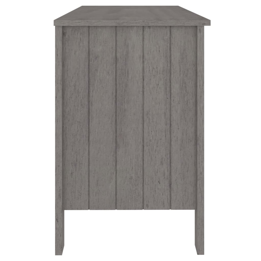 Bureau Hamar 113X50X75 Cm Massief Grenenhout Lichtgrijs