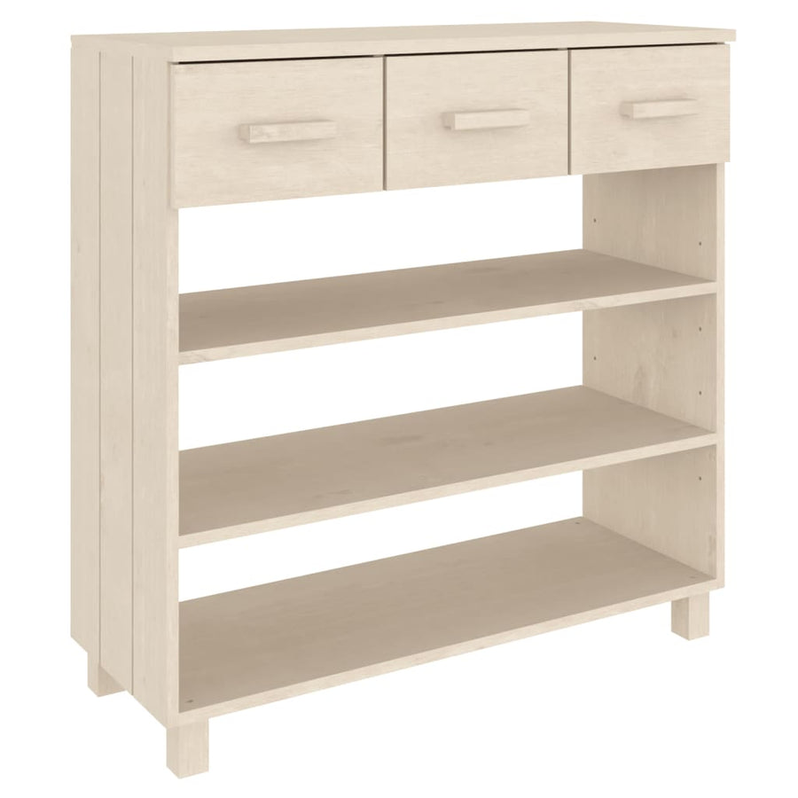 Wandtafel Hamar 90X35X90 Cm Massief Grenenhout Honingbruin