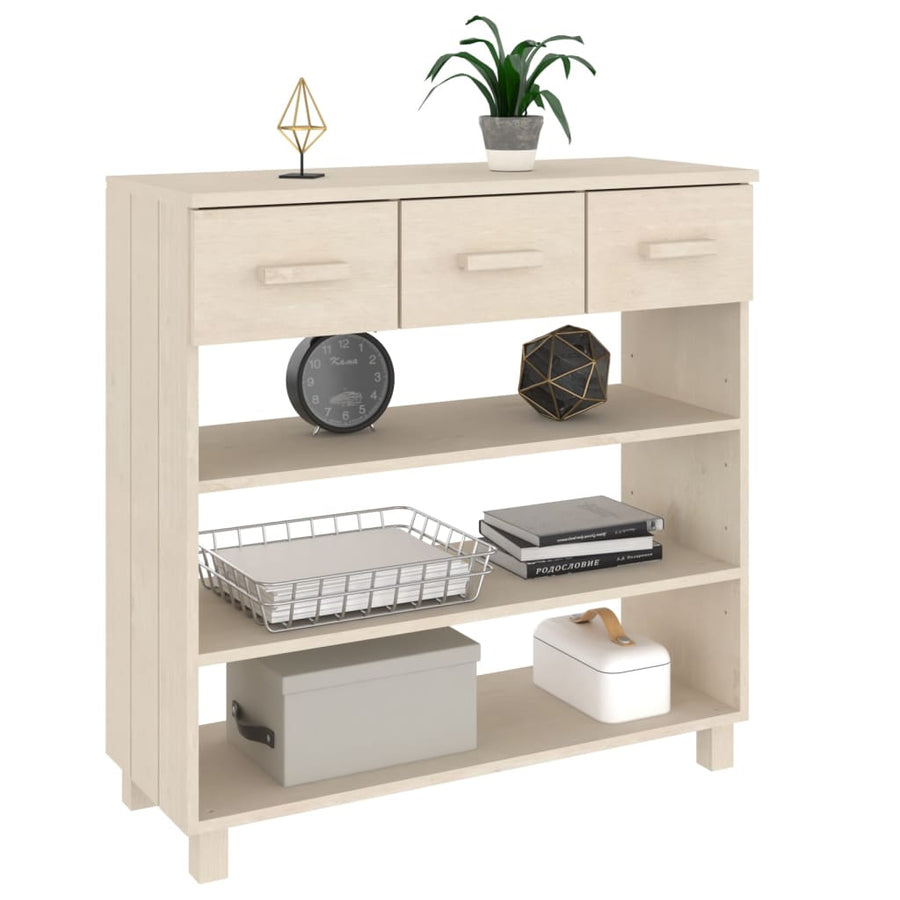 Wandtafel Hamar 90X35X90 Cm Massief Grenenhout Honingbruin