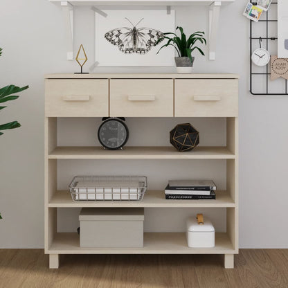 Wandtafel Hamar 90X35X90 Cm Massief Grenenhout Honingbruin