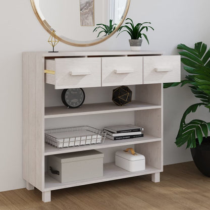 Wandtafel Hamar 90X35X90 Cm Massief Grenenhout Wit