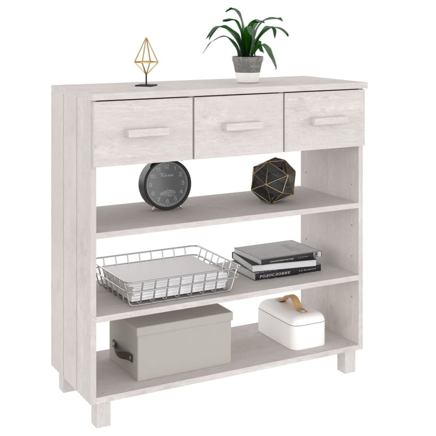 Wandtafel Hamar 90X35X90 Cm Massief Grenenhout Wit