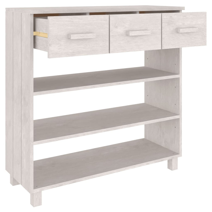 Wandtafel Hamar 90X35X90 Cm Massief Grenenhout Wit