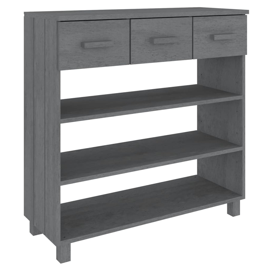 Wandtafel Hamar 90X35X90 Cm Massief Grenenhout Donkergrijs