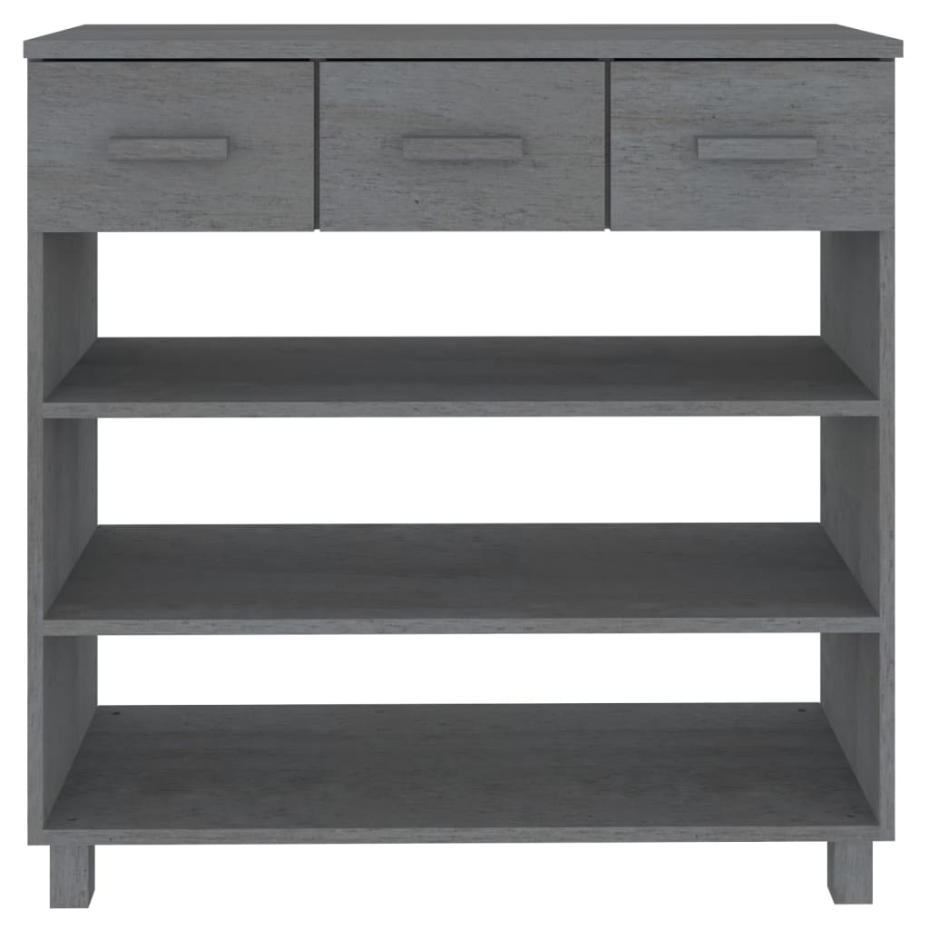 Wandtafel Hamar 90X35X90 Cm Massief Grenenhout Donkergrijs