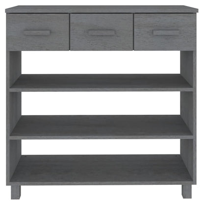 Wandtafel Hamar 90X35X90 Cm Massief Grenenhout Donkergrijs