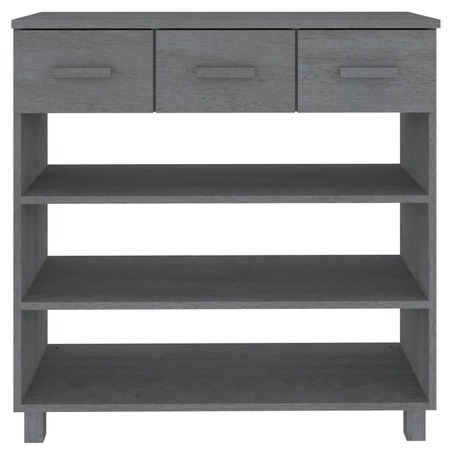 Wandtafel Hamar 90X35X90 Cm Massief Grenenhout Donkergrijs