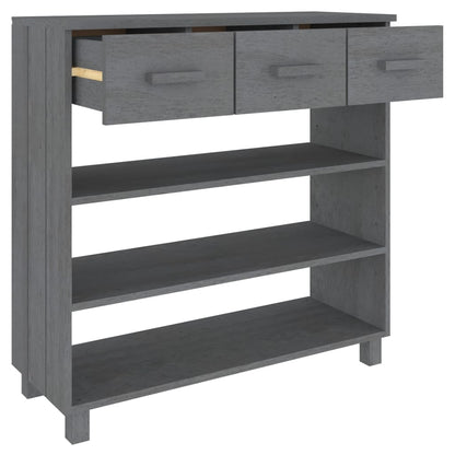 Wandtafel Hamar 90X35X90 Cm Massief Grenenhout Donkergrijs
