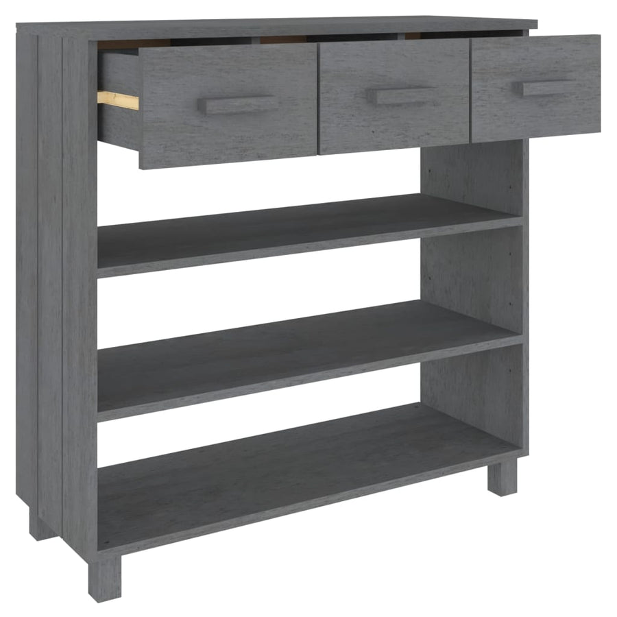 Wandtafel Hamar 90X35X90 Cm Massief Grenenhout Donkergrijs