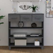 Wandtafel Hamar 90X35X90 Cm Massief Grenenhout Donkergrijs
