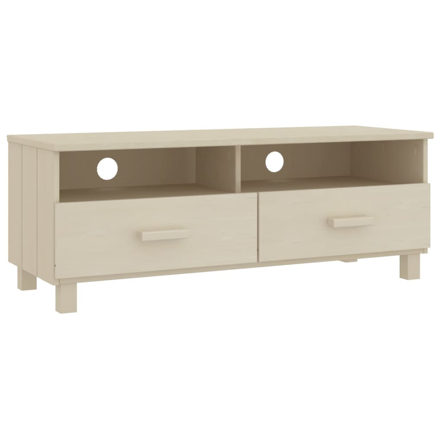Tv-Meubel Hamar 06X40X40 Cm Massief Grenenhout Honingbruin