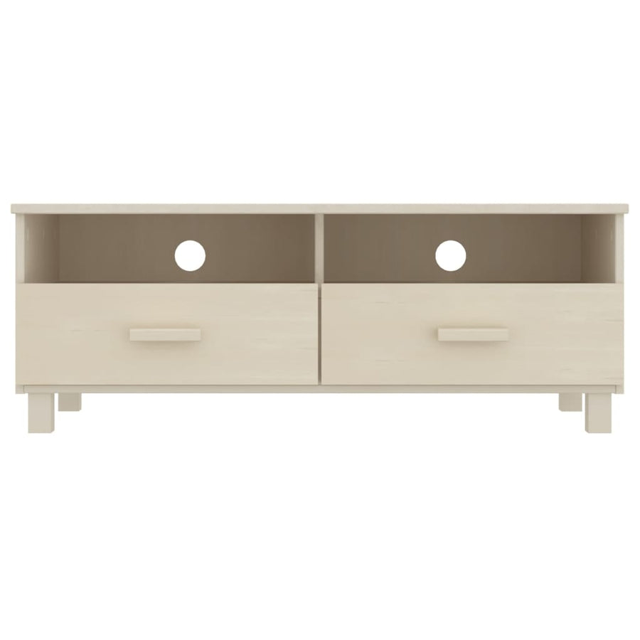Tv-Meubel Hamar 06X40X40 Cm Massief Grenenhout Honingbruin