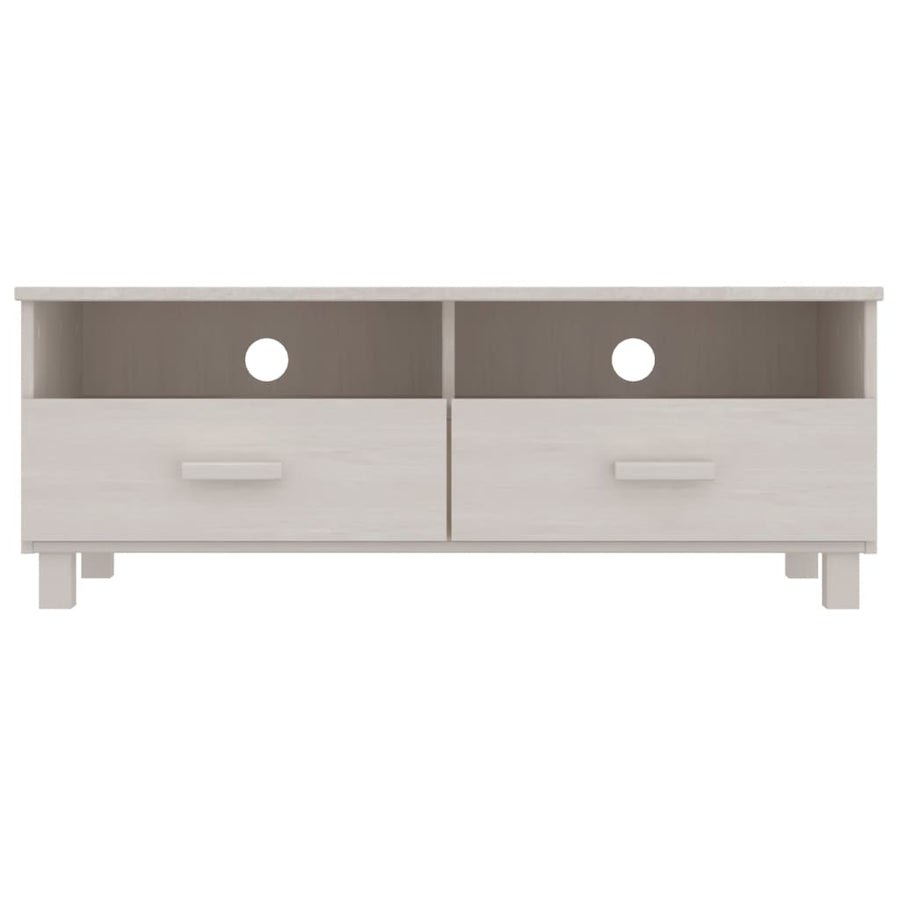 Tv-Meubel Hamar 06X40X40 Cm Massief Grenenhout Wit