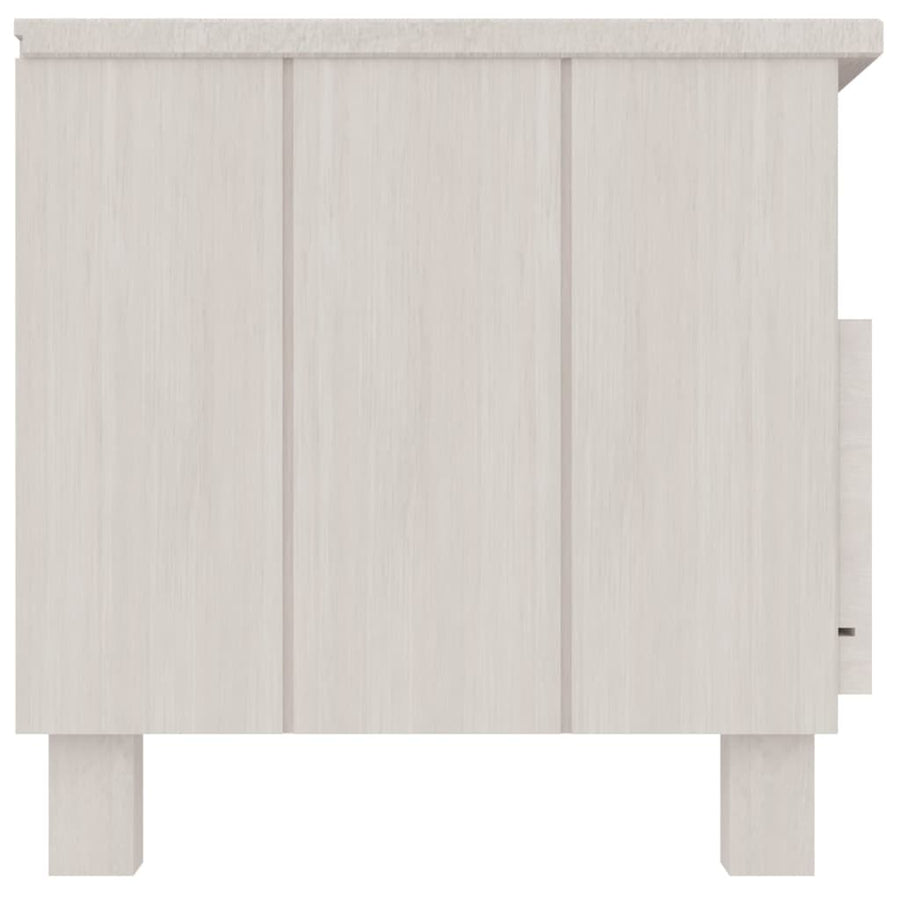 Tv-Meubel Hamar 06X40X40 Cm Massief Grenenhout Wit