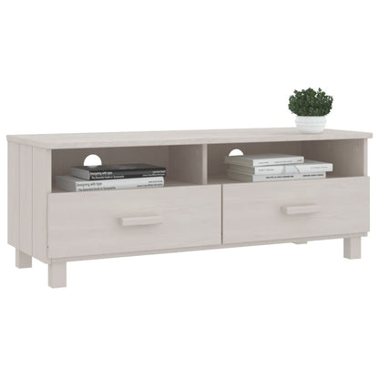 Tv-Meubel Hamar 06X40X40 Cm Massief Grenenhout Wit
