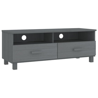 Tv-Meubel Hamar 06X40X40 Cm Massief Grenenhout Donkergrijs