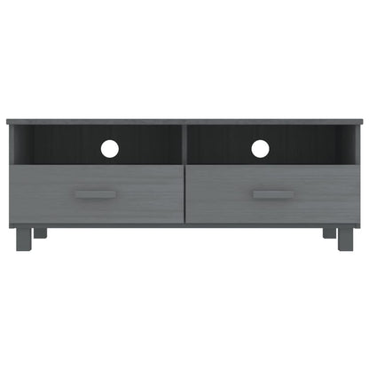 Tv-Meubel Hamar 06X40X40 Cm Massief Grenenhout Donkergrijs