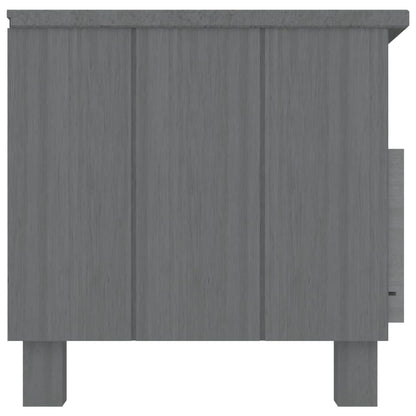 Tv-Meubel Hamar 06X40X40 Cm Massief Grenenhout Donkergrijs