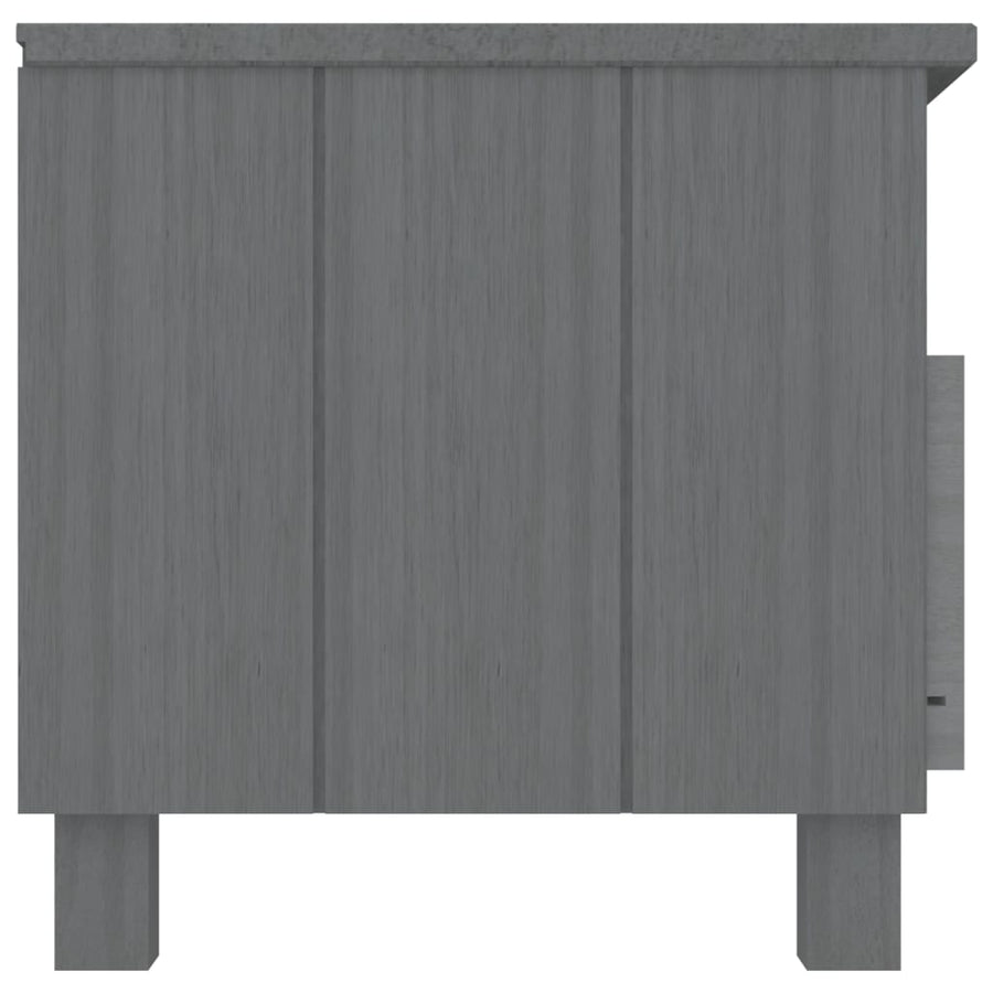 Tv-Meubel Hamar 06X40X40 Cm Massief Grenenhout Donkergrijs