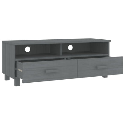 Tv-Meubel Hamar 06X40X40 Cm Massief Grenenhout Donkergrijs