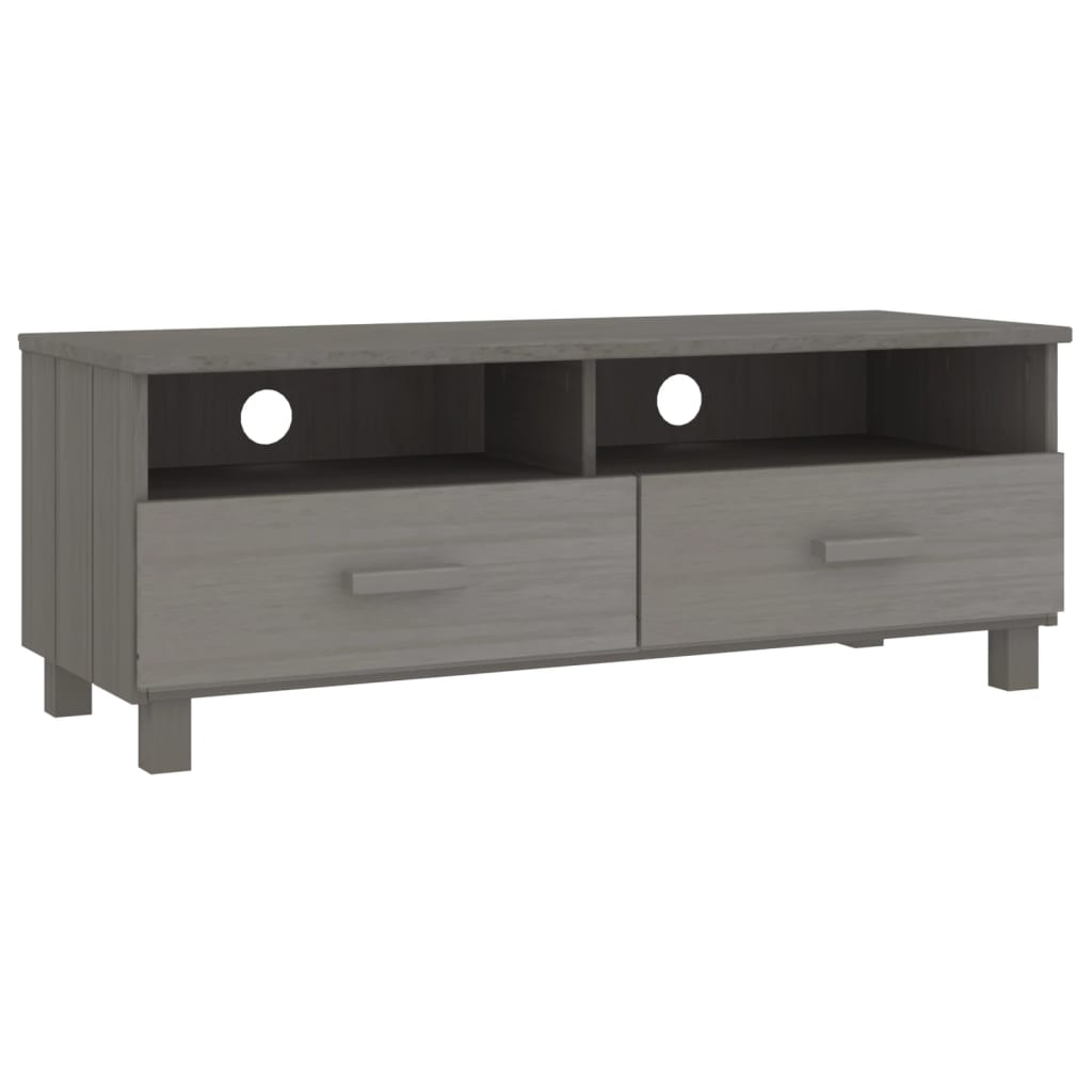 Tv-Meubel Hamar 06X40X40 Cm Massief Grenenhout Lichtgrijs