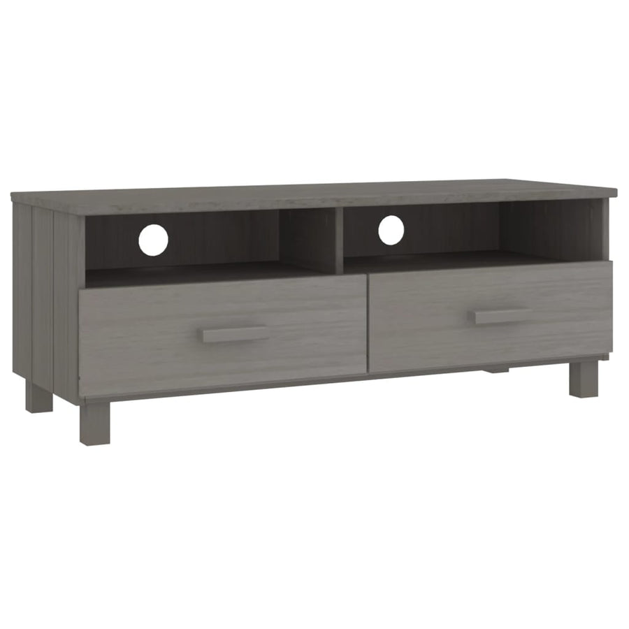 Tv-Meubel Hamar 06X40X40 Cm Massief Grenenhout Lichtgrijs