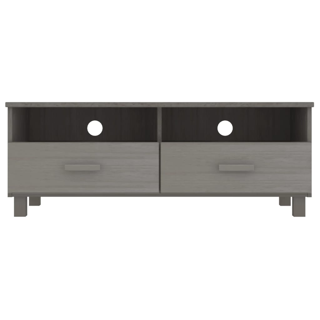 Tv-Meubel Hamar 06X40X40 Cm Massief Grenenhout Lichtgrijs