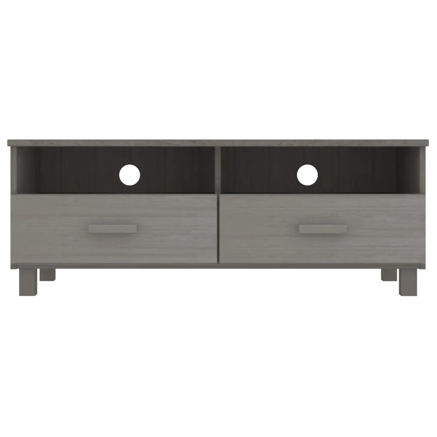Tv-Meubel Hamar 06X40X40 Cm Massief Grenenhout Lichtgrijs