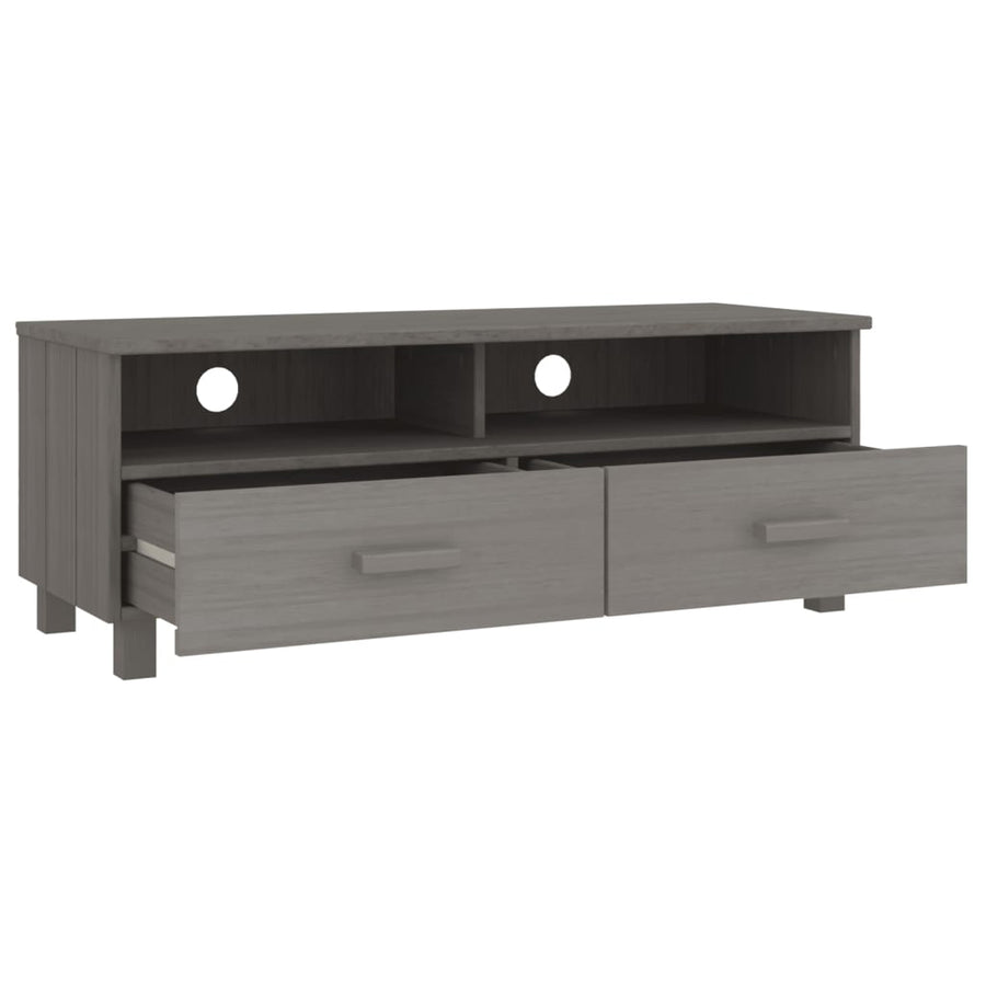 Tv-Meubel Hamar 06X40X40 Cm Massief Grenenhout Lichtgrijs
