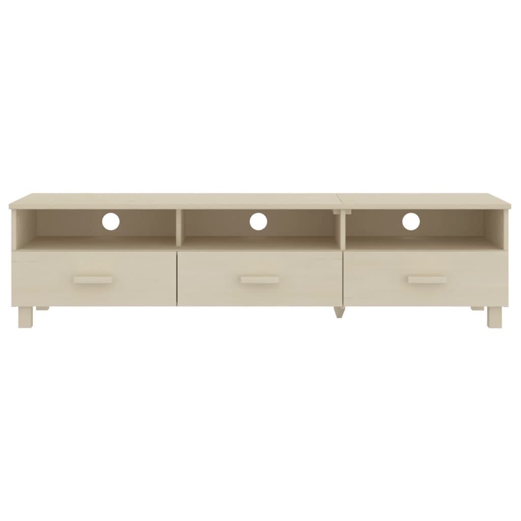Tv-Meubel Hamar 58X40X40 Cm Massief Grenenhout Honingbruin