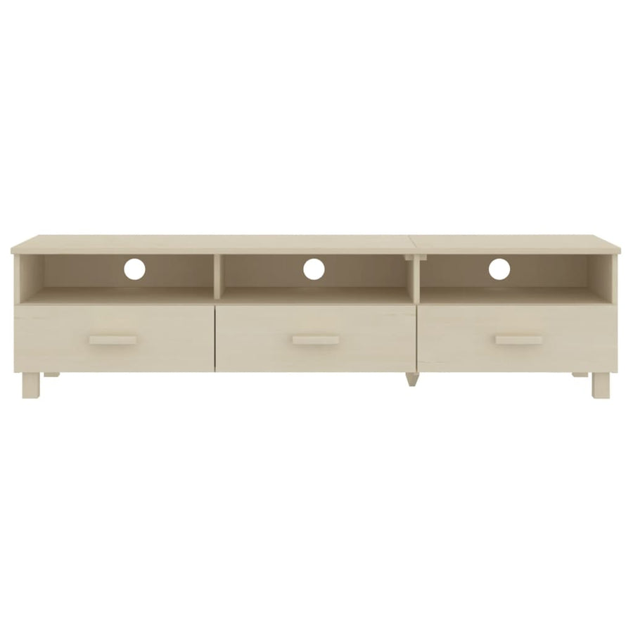 Tv-Meubel Hamar 58X40X40 Cm Massief Grenenhout Honingbruin