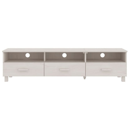 Tv-Meubel Hamar 58X40X40 Cm Massief Grenenhout Wit