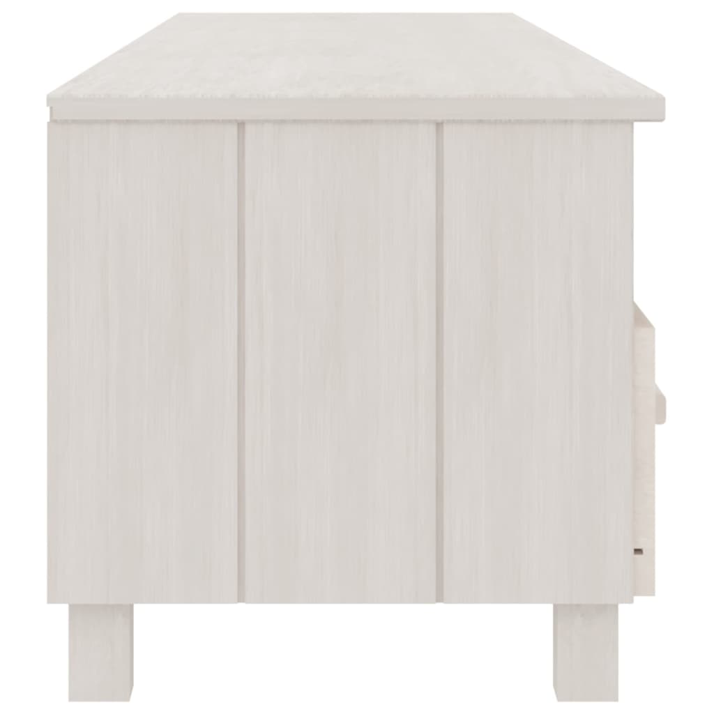 Tv-Meubel Hamar 58X40X40 Cm Massief Grenenhout Wit