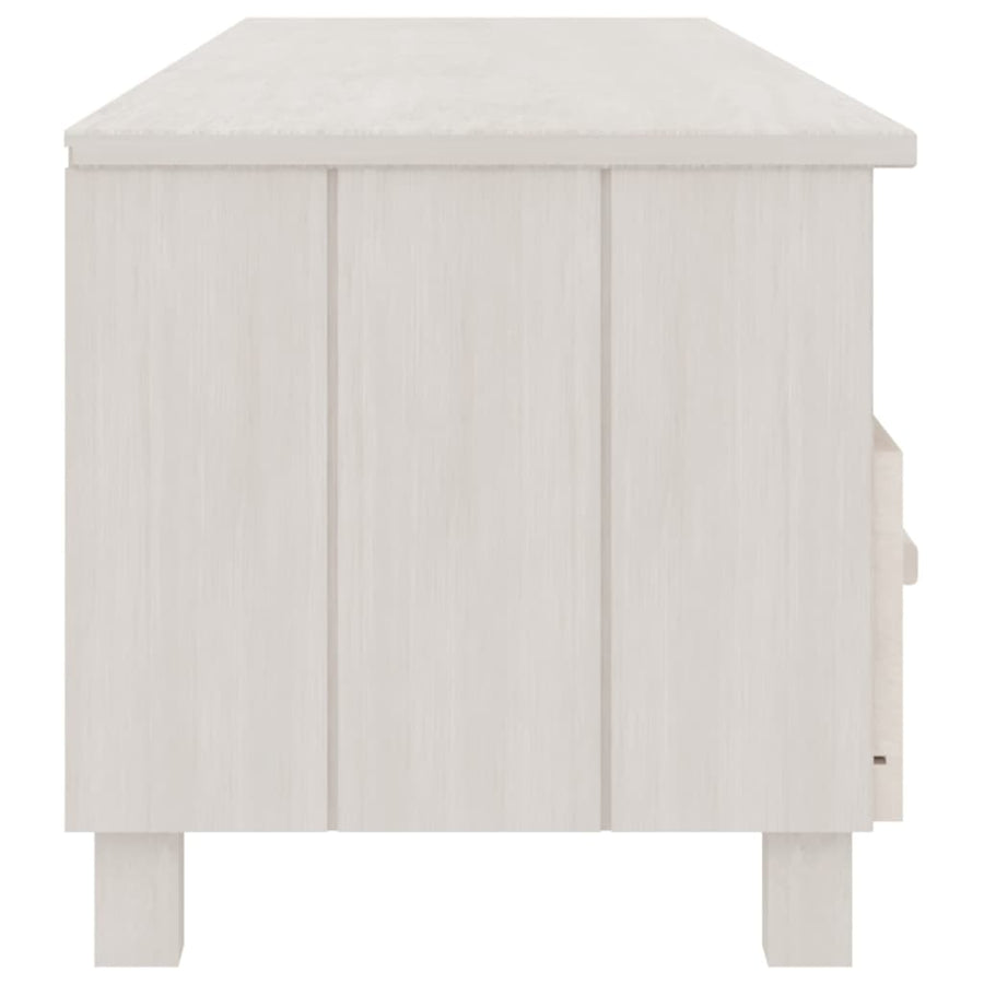 Tv-Meubel Hamar 58X40X40 Cm Massief Grenenhout Wit