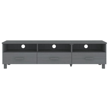 Tv-Meubel Hamar 58X40X40 Cm Massief Grenenhout Donkergrijs