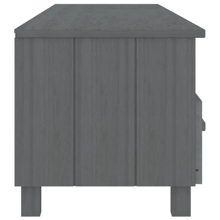 Tv-Meubel Hamar 58X40X40 Cm Massief Grenenhout Donkergrijs