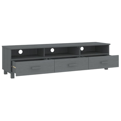 Tv-Meubel Hamar 58X40X40 Cm Massief Grenenhout Donkergrijs