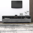 TV cabinet HAMAR 158x40x40 cm solid pine dark grey
