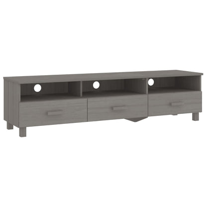 Tv-Meubel Hamar 58X40X40 Cm Massief Grenenhout Lichtgrijs