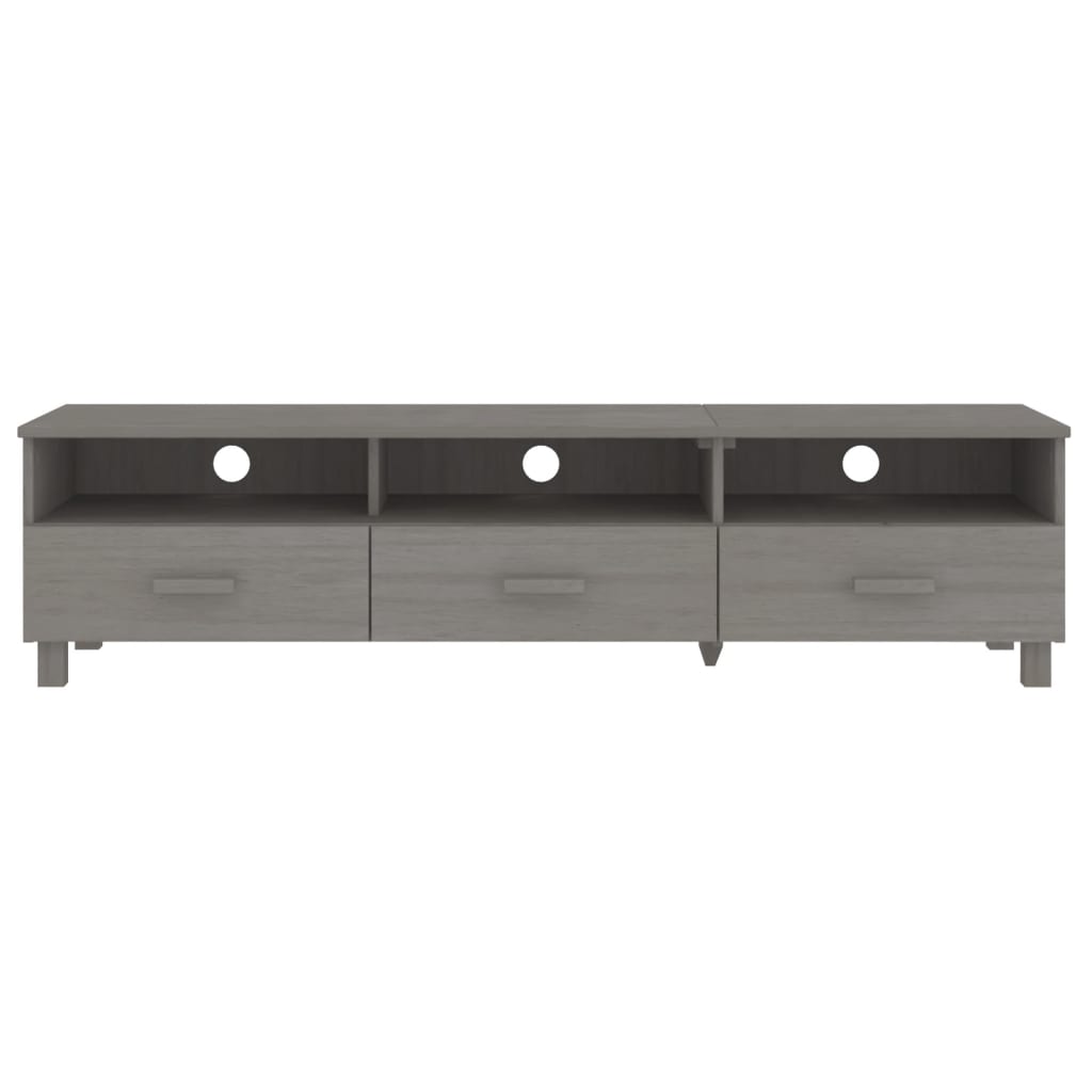 Tv-Meubel Hamar 58X40X40 Cm Massief Grenenhout Lichtgrijs