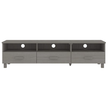 Tv-Meubel Hamar 58X40X40 Cm Massief Grenenhout Lichtgrijs