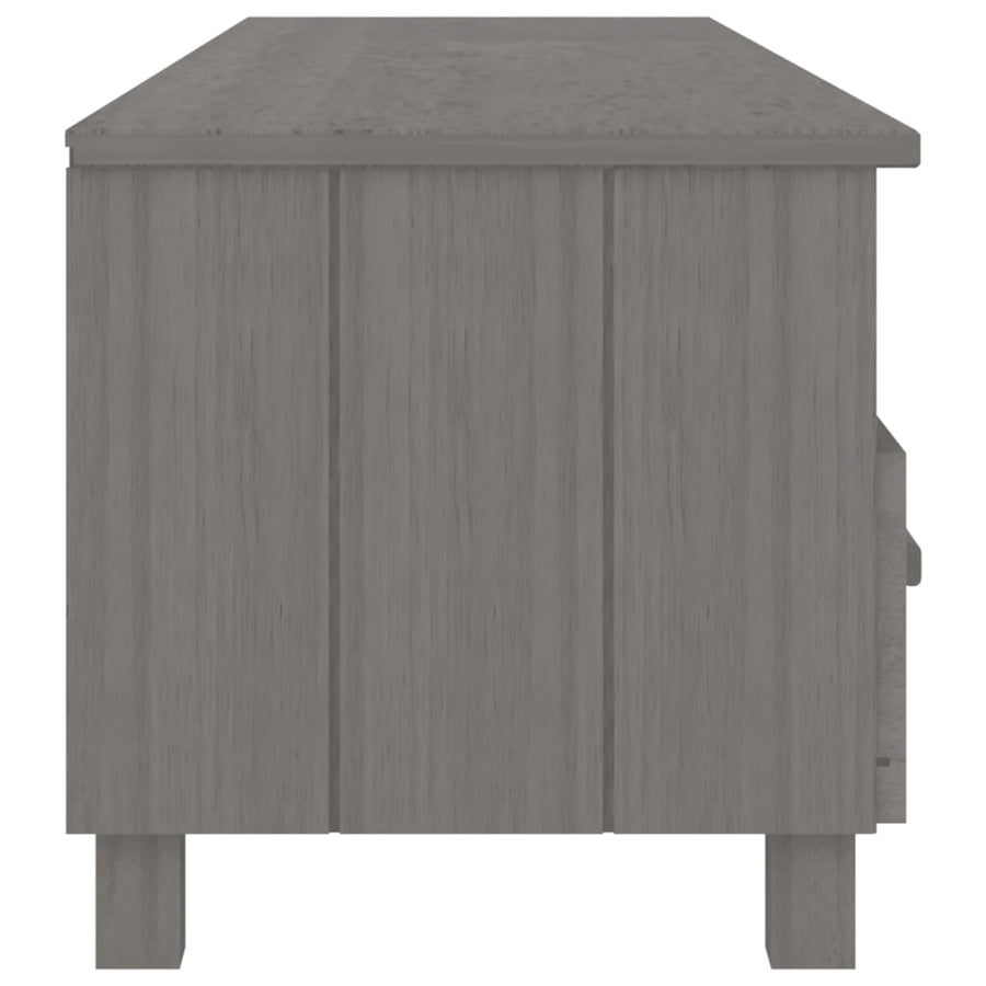 Tv-Meubel Hamar 58X40X40 Cm Massief Grenenhout Lichtgrijs
